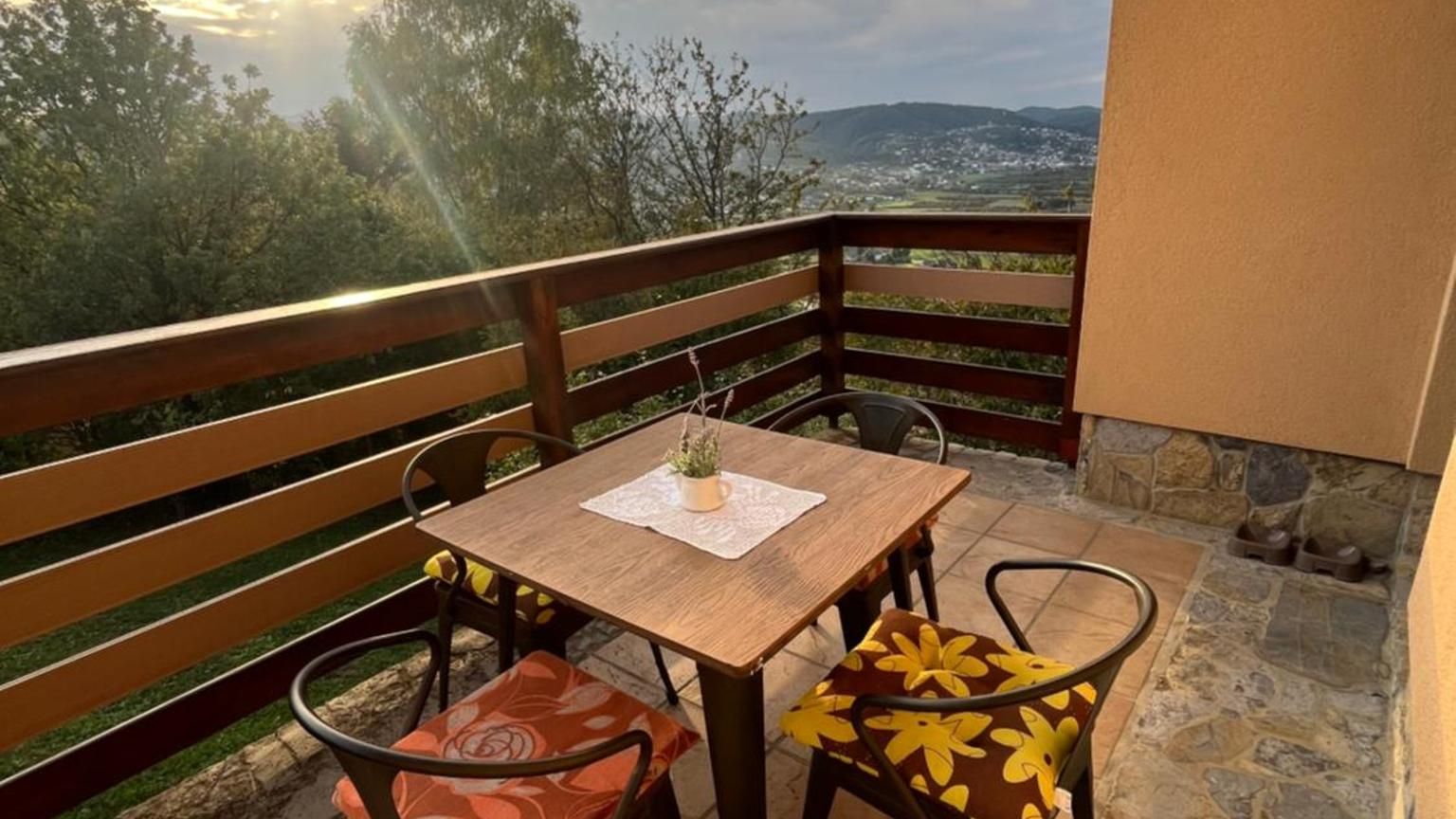 Balcony in the evening sun